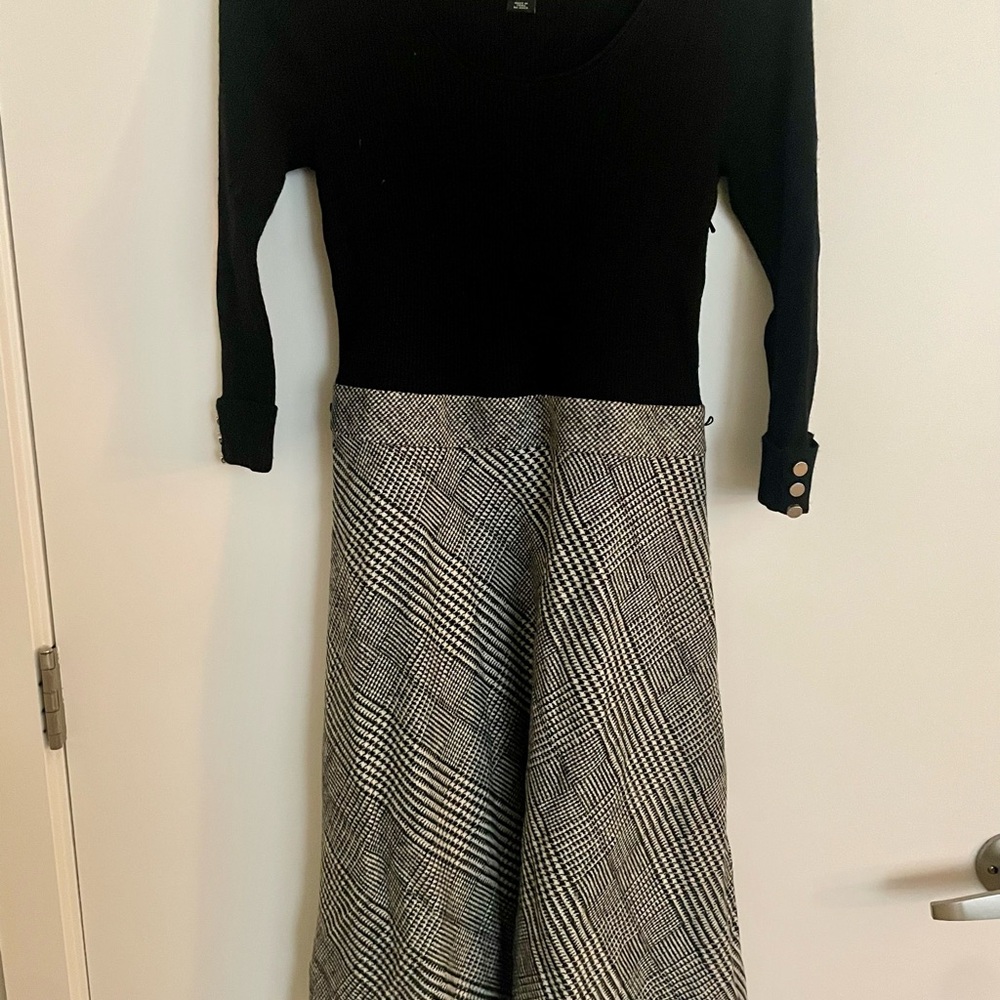 Black and White Plaid Dress